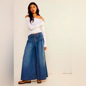 Free People Forget Me Knot Pull-On Jeans Size XL We The Free